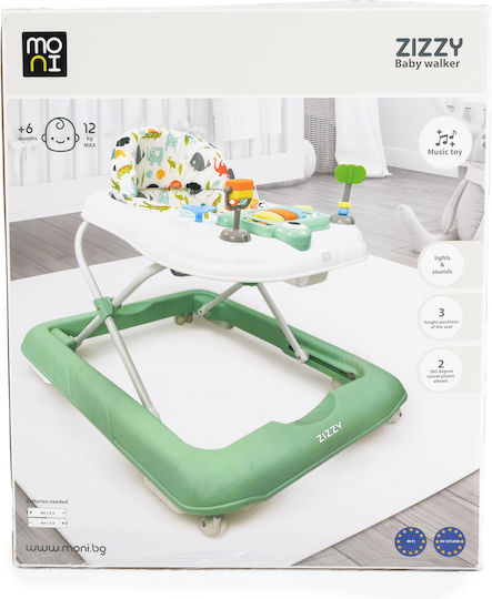 Moni Zizzy Baby Walker with Music for 6+ Months Blue
