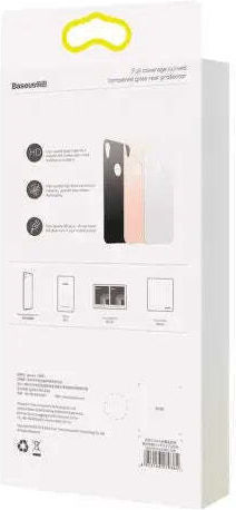 Baseus Iphone Xs Max 0.3 Mm Full Coverage Curved T-glass Rear Protector White Sgapiph65-bm02