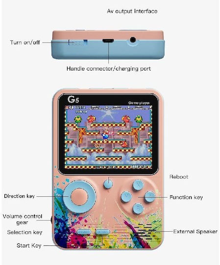 Electronic Children's Handheld Console Pink