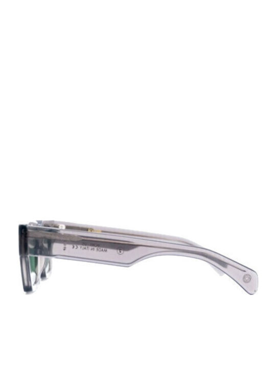 Kyme Sunglasses Gray with Acetate Frame & Green Lens