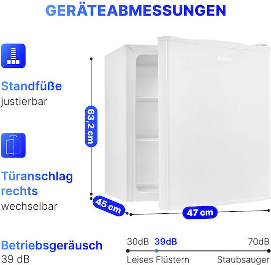 Bomann Mini Bar 58Es H63xB47xT45cm. Weiß KB 7347