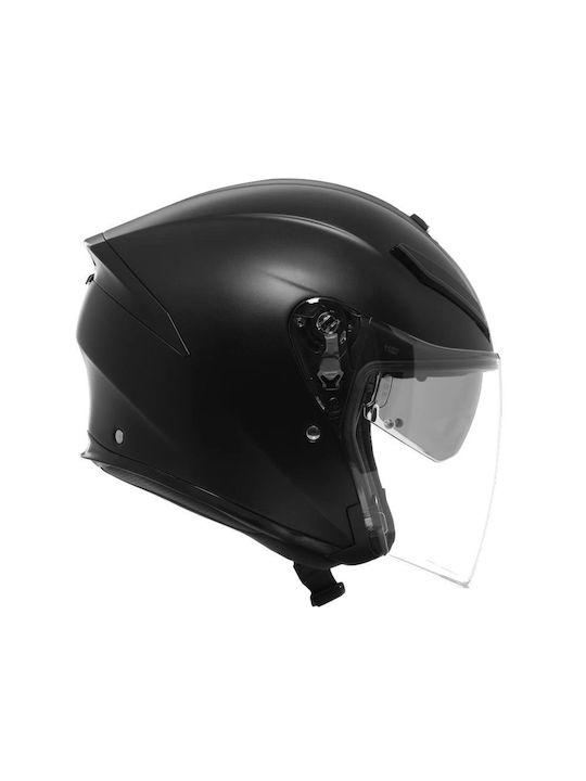 AGV K5 Jet Evo Mono Matt Black Κράνος Μηχανής Jet ECE 22.06 1350gr με Sunvisor