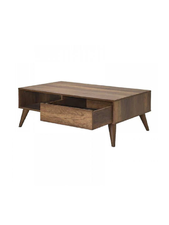 Slide Wooden Coffee Table Καρυδί L110xW65xH42cm