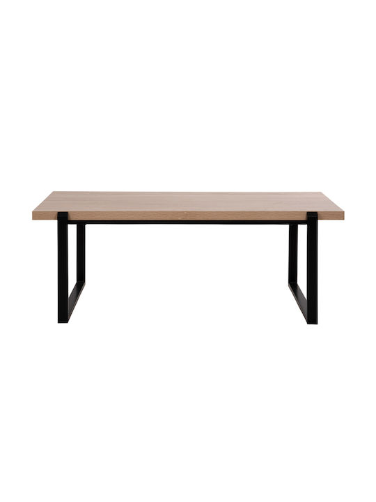 Rectangular Central Coffee Table Shaben Wooden Sonoma Black W120xD60xH46cm