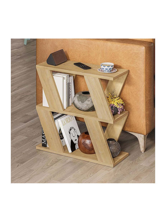 Ortogonio Beistelltisch Lazena Holzbeige M60xB22xH57cm