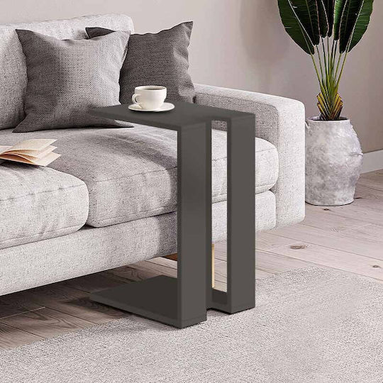 Masă Laterală Rectangulară Muju Din Lemn Culoare Antracit L30xL40xÎ57cm