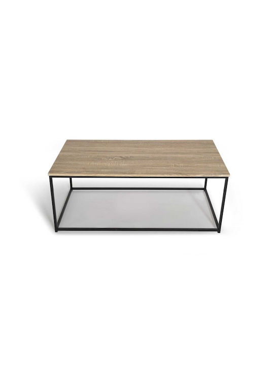 Chicago Rectangular Metal Coffee Table Black L113xW60xH45cm