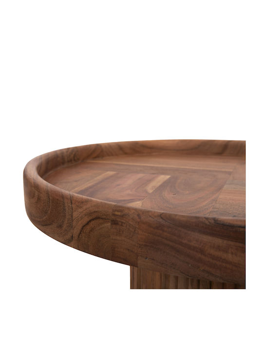 Rundes Beistelltisch Rajjeh aus Massivholz Akazie Natürliche M50xL50xH60cm