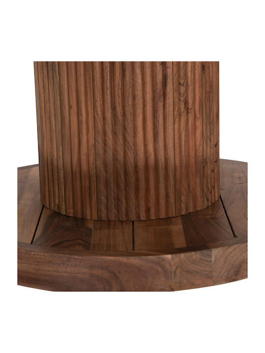 Rundes Beistelltisch Rajjeh aus Massivholz Akazie Natürliche M50xL50xH60cm