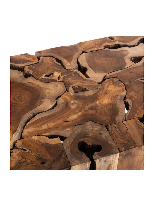 Rectangular Central Coffee Table Made of Solid Wood Natural W120xD70xH48cm