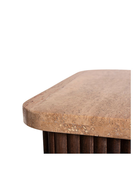 Square Side Coffee Table Gladys Made of Solid Brown Wood W40xL40xH60cm
