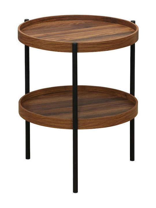 Round Side Table Portogie Brown L40xW40xH50cm