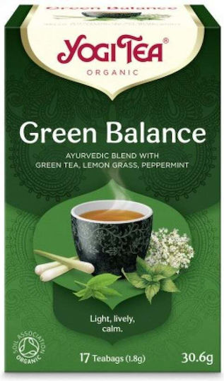 Yogi Tea Πράσινο Τσάι Βιολογικό Προϊόν Green Balance 17 Φακελάκια 30.6gr