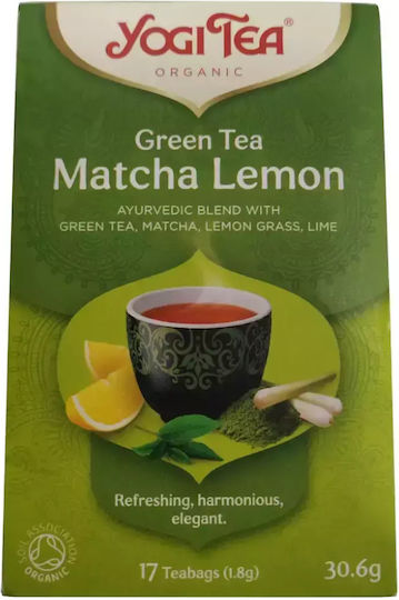 Yogi Tea Matcha Τσάι Βιολογικό Προϊόν 17 Φακελάκια 30gr με Άρωμα Lemon