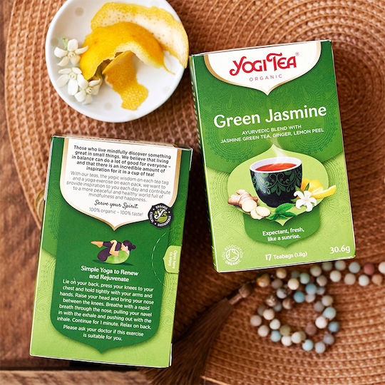Yogi Tea Verde Ceai Produs organic 17 Pungi 30.6gr 1buc cu Aromă Jasmine