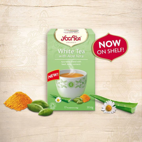 Yogi Tea Λευκό Τσάι Βιολογικό Προϊόν 17 Φακελάκια 30.6gr με Άρωμα Aloe Vera