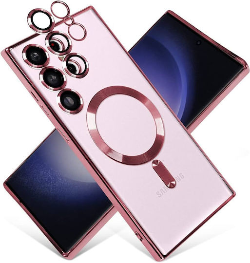 Electroplating Back Cover Μεταλλικό με Λουράκι Μαύρο (Galaxy S23 Ultra)