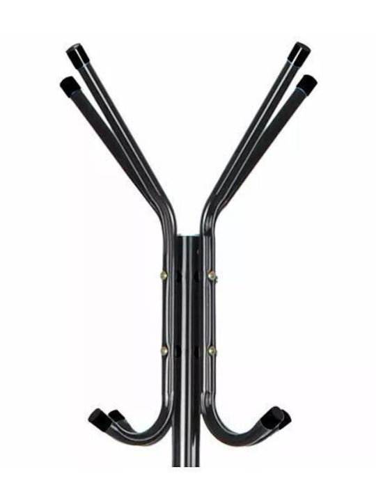 Metallic Coat Rack Black 42x42x175cm