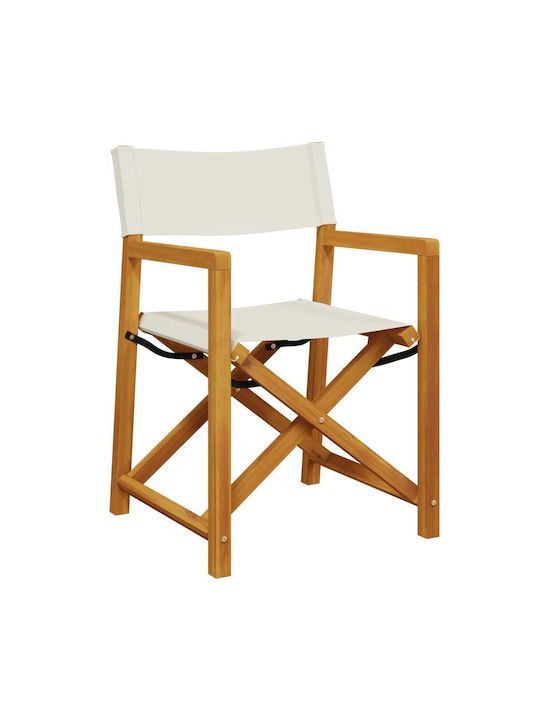 Director's Chair Wooden Cream with Cushion 6pcs 54x53.5x85.5cm