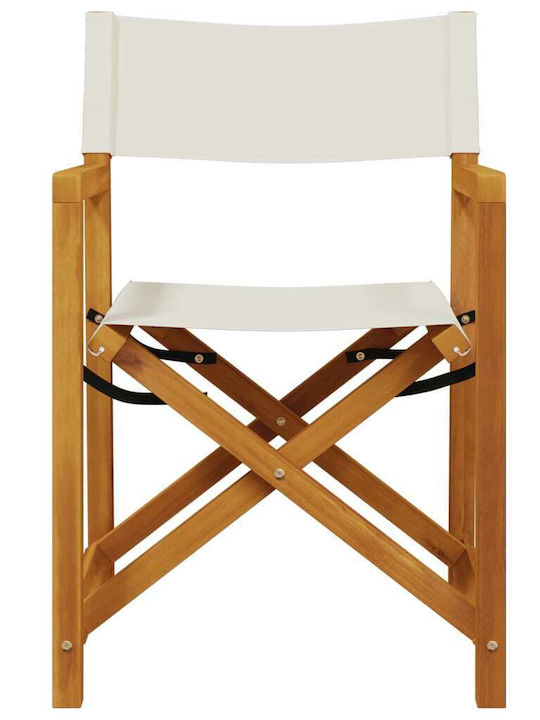 Director's Chair Wooden Cream with Cushion 6pcs 54x53.5x85.5cm