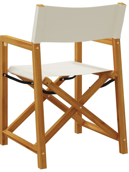 Director's Chair Wooden Cream with Cushion 6pcs 54x53.5x85.5cm