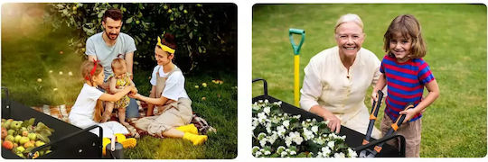 Dump Cart & Foldable Garden Cart Four-wheel 100lt