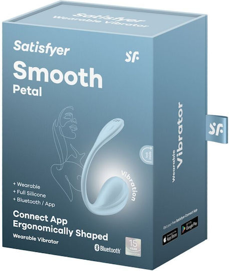 Satisfyer Smooth Petal Vibrator for Couples with Remote Control 23cm Light Blue