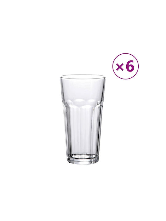 vidaXL Set of Glasses Cocktail/Drinking / Water / Coffee/Freddo made of Glass 475ml 6pcs