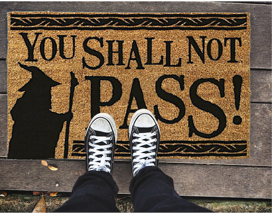 Pyramid International Entrance Mat made of Coir with Anti-slip Backing Lord Rings You Shall Not Pass Beige 40x60cm