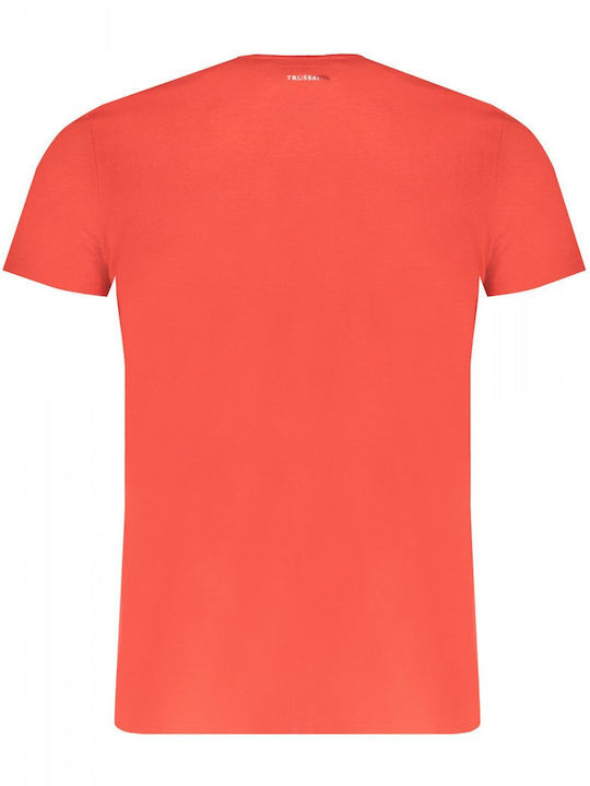 Trussardi Men's Short Sleeve Blouse Red