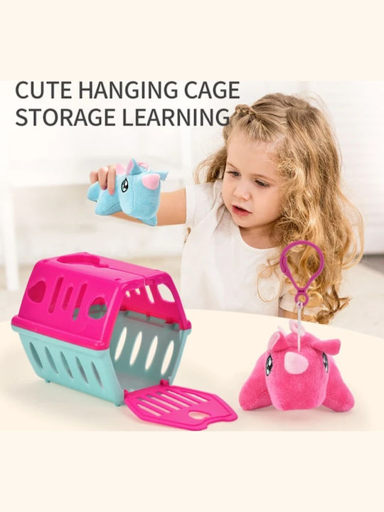 Plush Unicorn Cage Keychain