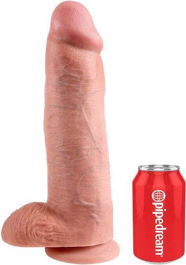 King Cock Ρεαλιστικό Dildo με Όρχεις και Βεντούζα Light 30cm
