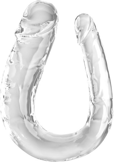 King Cock Dildo dublu Transparent 33cm