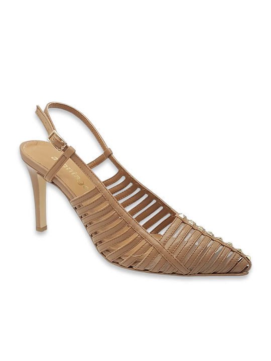 Avantage Leather Beige High Heels