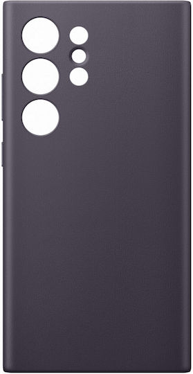 Samsung Leather Cover Back Cover Piele Set cu Geam Violet (Samsung S24 Ultra)