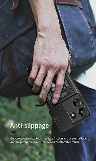 Techsuit CamShield Umschlag Rückseite Silikon / Kunststoff Schwarz (Redmi 13C / Poco C65 4G)