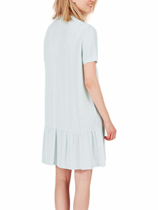 Minimum Mini Shirt Dress Dress with Ruffle Green