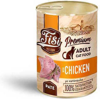 Fisi Wet Food for Adult Cats in Cans with Chicken and Tuna Grain-Free 400gr