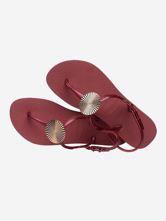 Havaianas Papuci de plajă în stil sandale în Burgundy Culore