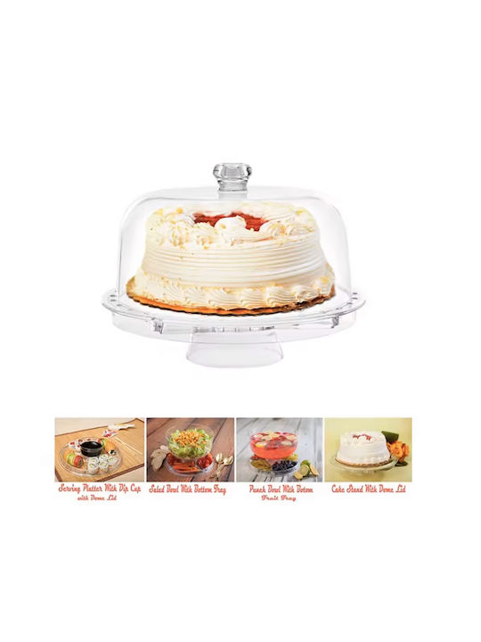 Keskor Cake Stand Transparent 31x31x20cm