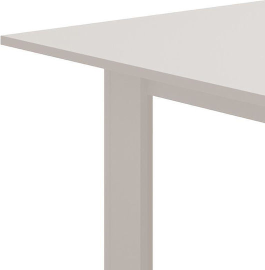 Hamar Masă Sala de mese Masa extensibilă Alb 120(+60)x80x77buc