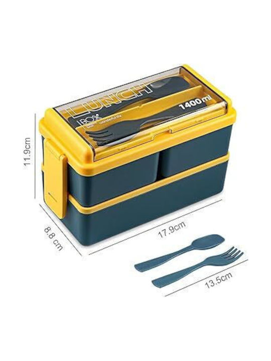 Vafomo Lunchbox Kunststoff Geeignet für die Mikrowelle 1400ml 1Stück