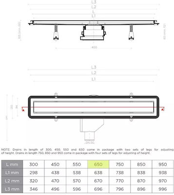 Pestan Confluo Premium Stainless Steel Channel Shower Silver