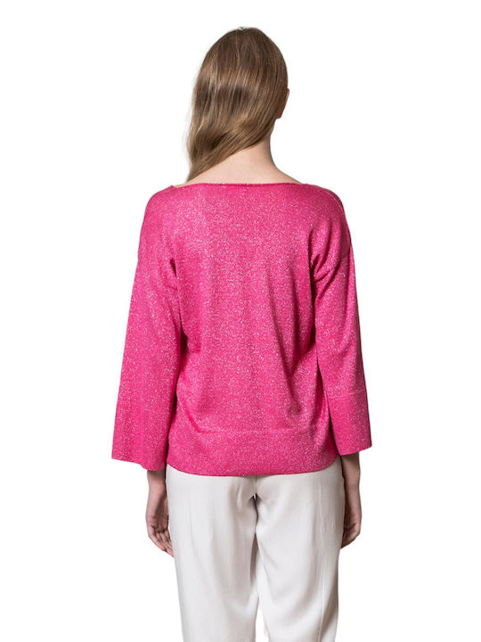 Aggel Women's Blouse with V Neckline Pink