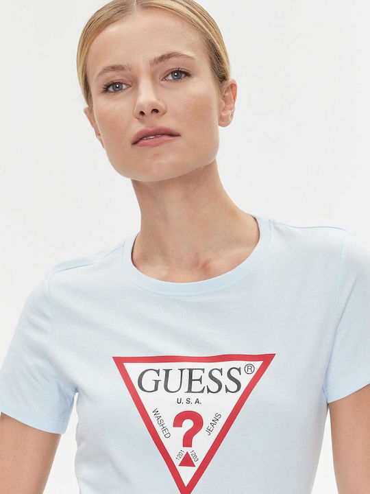 Guess Damen Bluse Baumwolle Myosotis Blue