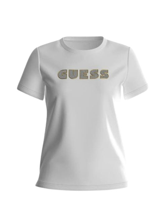 Guess Femeie Sport Tricou Pure White