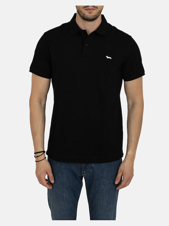 Harmont & Blaine Men's Short Sleeve Blouse Polo Black