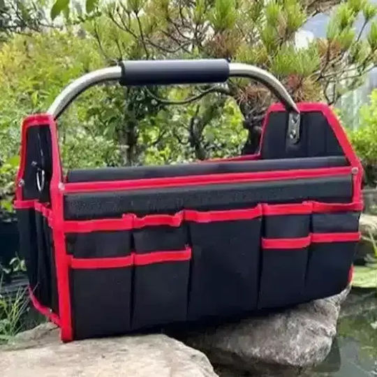 Offene Oberseite Wasserdichte Schwarze Werkzeugtasche
