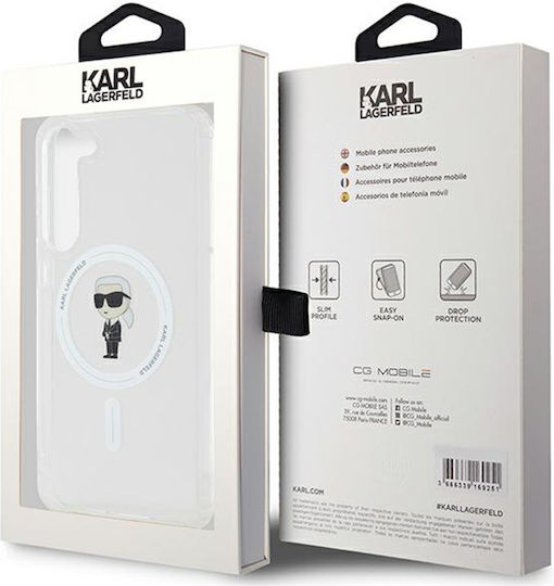Karl Lagerfeld Ikonik Magsafe Back Cover Plastic / Silicon Transparent (Galaxy S23+) KLHMS23MHFCKNOT