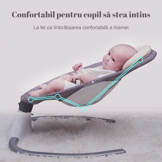 Elektrisch Baby Relax mit Musik Gray für Kind bis 18kg
